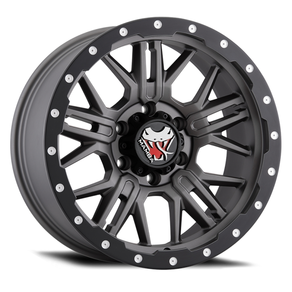 Mamba M25 17x9 5x139.7 ET12 Matte Grey w/ Black Lip Edge - M25798512G