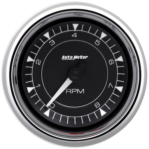 AutoMeter 3-3/8in 8K RPM In-Dash Tachometer Gauge - Chrome - 9797
