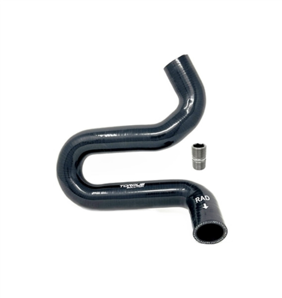 Torque Solution 2015+ Ford Mustang GT S550 Lower Radiator Hose  / OEM Oil Cooler Delete Kit - Black - TS-FM-750AB