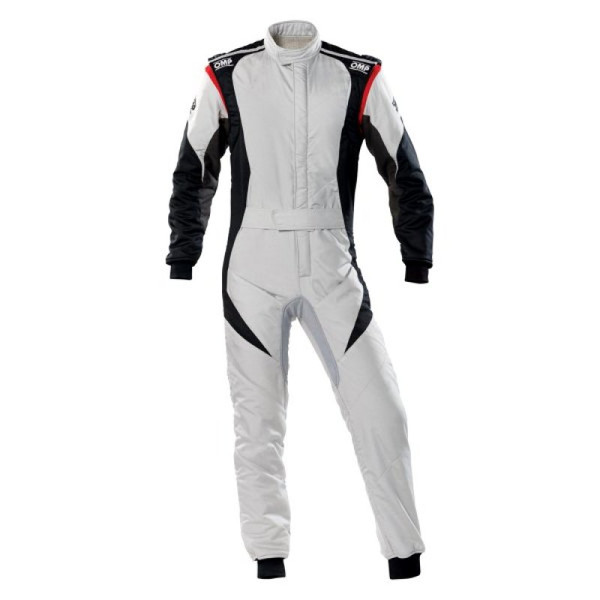OMP First Evo Overall Silver/Black - Size 52 (Fia 8856-2018) - IA0-1854-B01-089-52