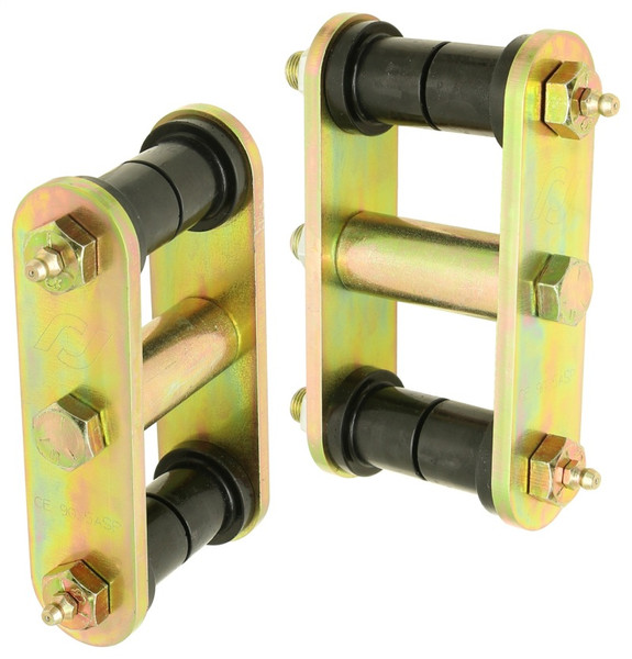 RockJock 76-86 CJ HD Leaf Spring Shackles Front w/ Urethane Bushings HD Greasable Bolts Pair - CE-9035A