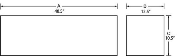 Tradesman Aluminum Flush Mount Truck Tool Box (48in.) - Black - 74448FM