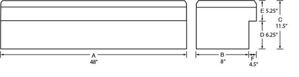 Tradesman Aluminum Side Bin Truck Tool Box w/Push Button (48in.) - Black - 79748PB