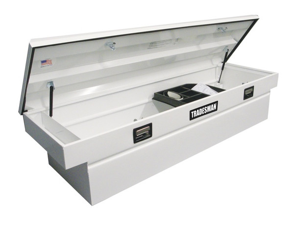 Tradesman Steel Cross Bed Truck Tool Box (70in.) - White - 86400