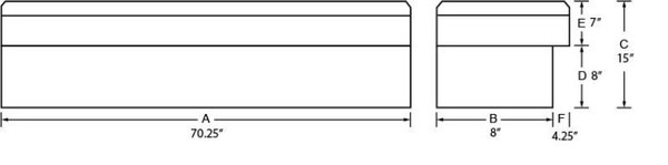 Tradesman Steel Side Bin Truck Tool Box (70in.) - White - 86772