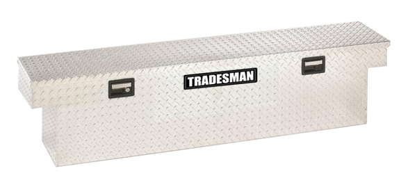 Tradesman Aluminum Single Lid Cross Bed Truck Tool Box (63in.) - Brite - 9300T