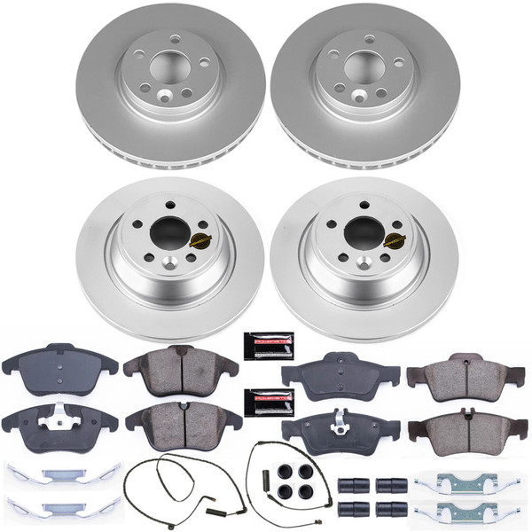 Power Stop 12-15 Land Rover Range Rover Evoque Front & Rear Z23 Coated Brake Kit - CRK6276