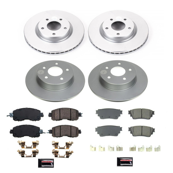Power Stop 19-22 Nissan Altima Front & Rear Z17 Coated Brake Kit - CRK8684