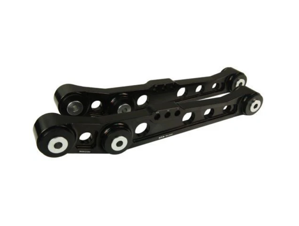 BLOX Racing V2 Billet Rear Lower Control Arms Poly Bushings 96-00 Honda Civic - Black - BXSS-21204-BK-V2