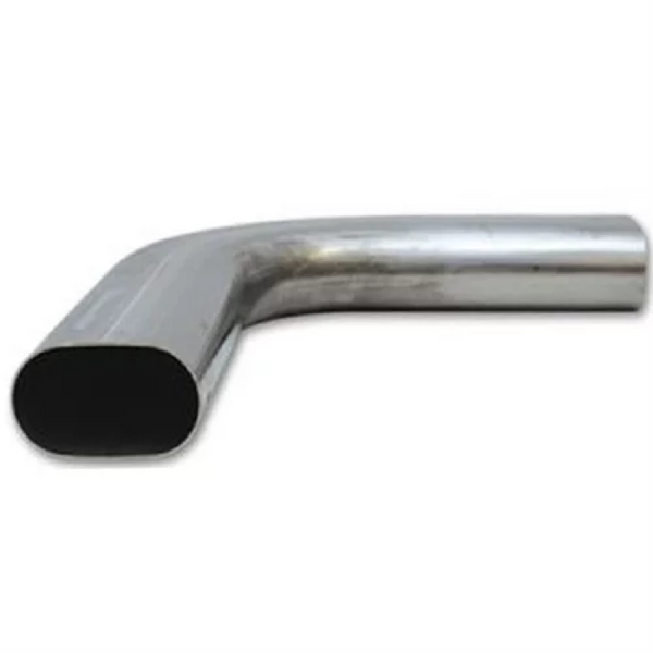 Granatelli 3in Oval Stainless Steel Horizontal 90 Deg Bend 4.5in Bend Radius Tubing - 313537