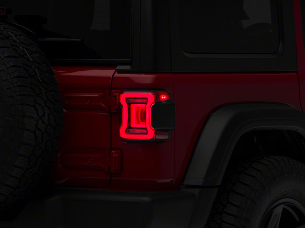 Raxiom 18-23 Jeep Wrangler JL Horizon LED Tail Lights- BlkHousing- Red Lens - J133625-JL