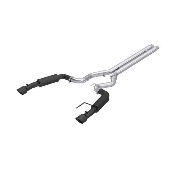 MBRP 2024Ford Mustang GT S650, 5.0 3in Cat-Back Dual Split Black-Coated Aluminized Steel - S7253BLK