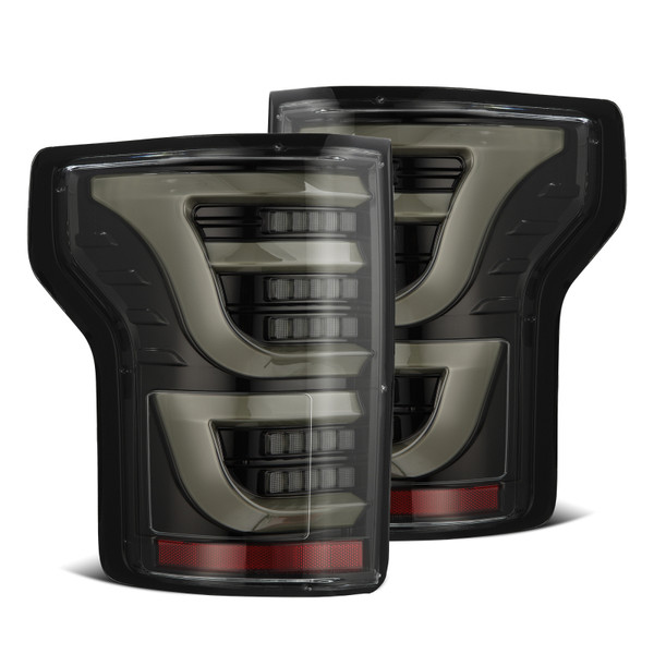 AlphaRex 15-20 Ford F150 Luxx-Series LED Tail Lights Alpha-Black - 652030