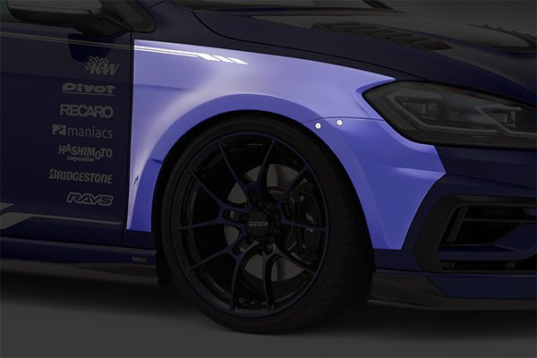 VW GOLF 7.5R – VARIS FRONT WIDE FENDER + EXTENSION [VAW-011]