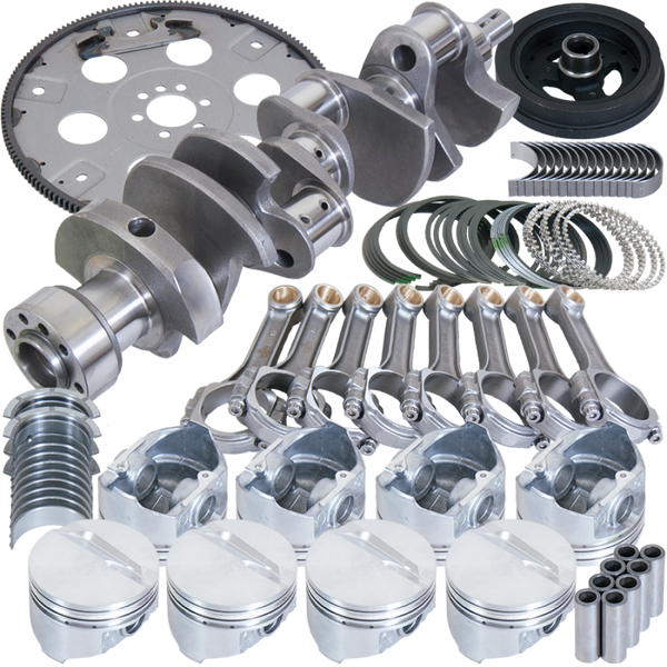 Eagle Chevrolet 350 Balanced 1Pc Rear Seal Rotating Assembly Kit .030 Bore Dome 168 Tooth Flex Plate - B13005L03068