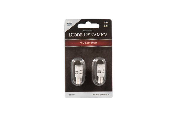 Diode Dynamics 194 LED Bulb HP3 LED Warm - White Short (Pair) - DD0327P