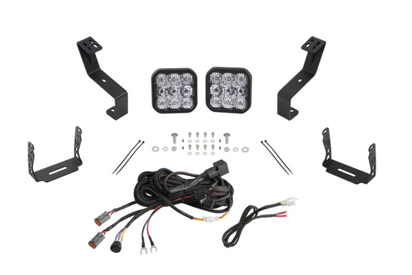 Diode Dynamics SS5 Bumper LED Pod Light Kit for 2019-Present Ram Sport - White Combo - DD7613