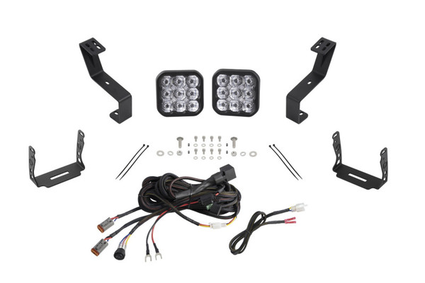 Diode Dynamics SS5 Bumper LED Pod Light Kit for 2019-Present Ram Sport - White Driving - DD7617