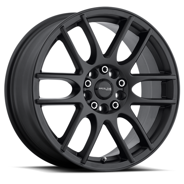 Raceline 141B Mystique 18x7.5in / 5x100/5x114.3 BP / 42mm Offset / 72.62mm Bore - Satin Black Wheel - 141B-87589+42