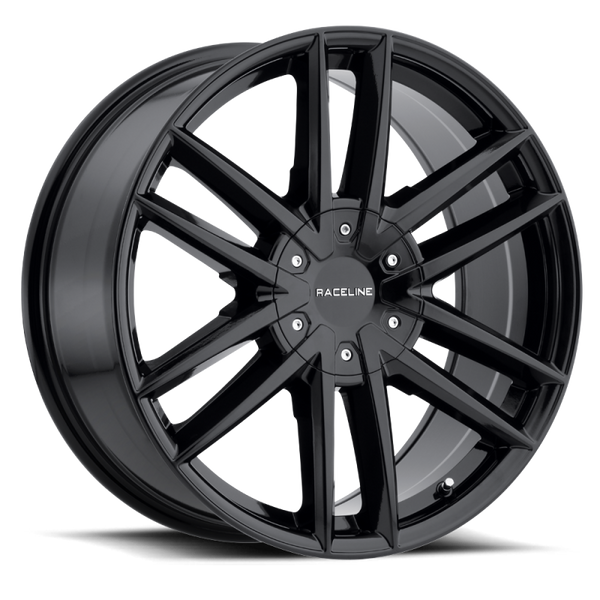 Raceline 158B Impulse 22x9.5in / 5x115/5x120 BP / 15mm Offset / 74.1mm Bore - Gloss Black Wheel - 158B-229559+15