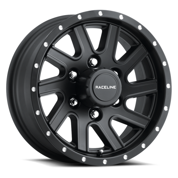 Raceline 820MB Twisted 16x6in / 8x165.1 BP / 0mm Offset / 4.90mm Bore - Satin Black Wheel - 820MB-66080