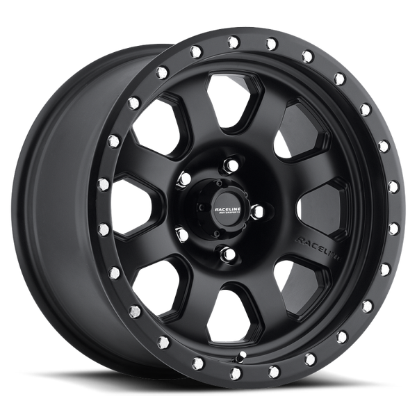Raceline 928B Monster 17x9in / 8x170 BP / -12mm Offset / 130.81mm Bore - Satin Black Wheel - 928B-79081-12