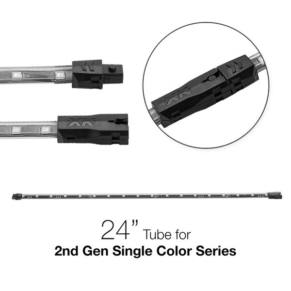 XK Glow Single Color 24in Tube Single Color WHITE - 2nd Gen - XK-2P-T-24-W