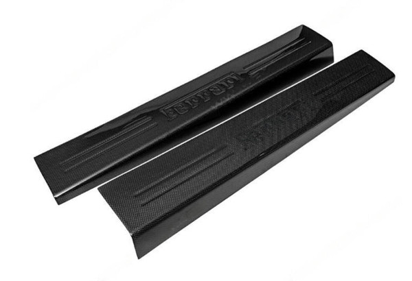 Fabspeed Carbon Fiber Right and Left Door Sills Embossed Ferrari Script - Ferrari F12 Berlinetta