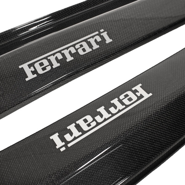 Fabspeed Carbon Fiber Door Sills w/ Silver Script - Ferrari 360