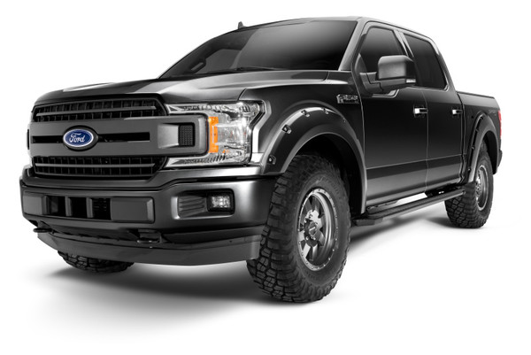 Bushwacker 18-20 Ford F-150 (Excl Models w/Tech Pkg) Pocket Style Flares 4pc - Agate Black Met - 20945-32