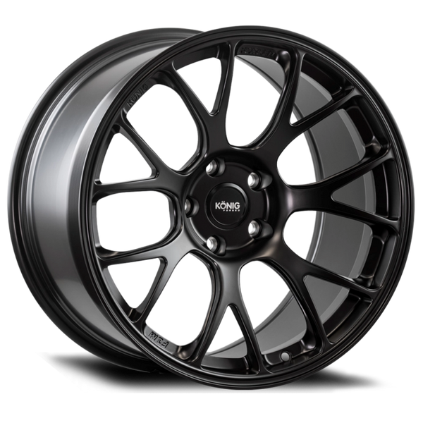Konig Forged F1M 18X12 5X130 ET65 Satin Black Knurled Bead - F1M2853065B