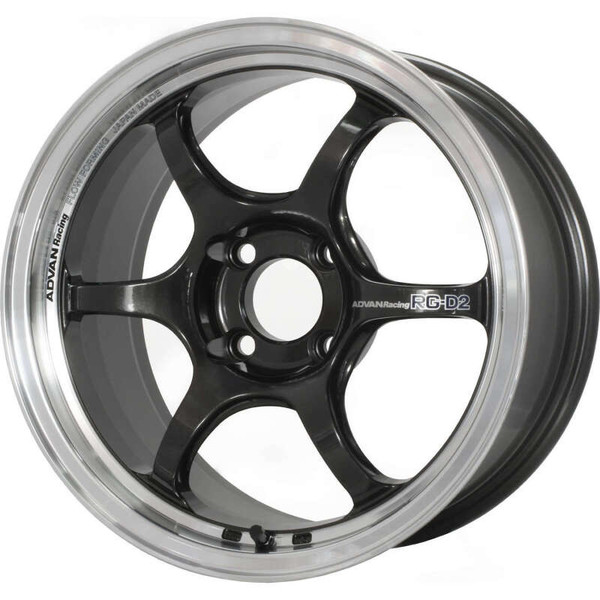 Advan RG-D2 15X8.0 / +35 / 4-100 / Machining & Black Gunmetallic - YAT5G35ABG