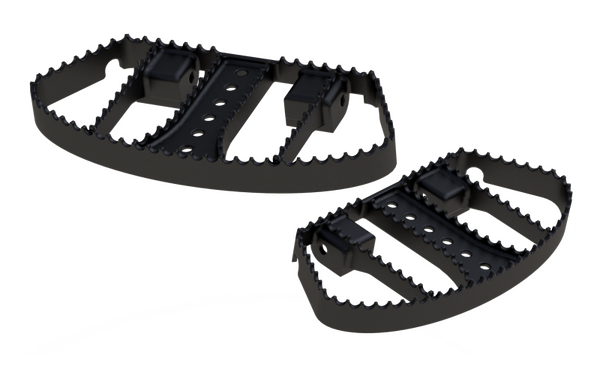 Burly Brand MX Passenger Boards - Black - B13-1051B