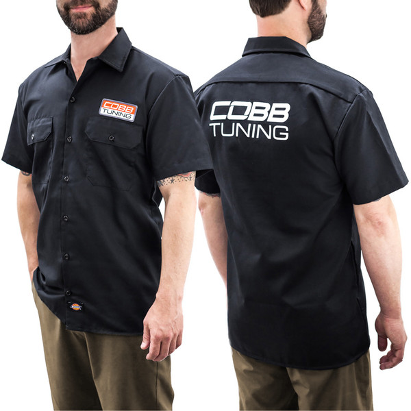 Cobb Dickies Work Shirt w/Embroidered Patch - Large - CO-DICKIES-PATCH-RED-L