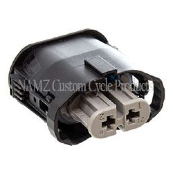 NAMZ V-Twin VROD Models OEM Headlight Connector (Gray) w/Wire Seals & Terminals (HD 72450-01) - NA-2-1355668-2