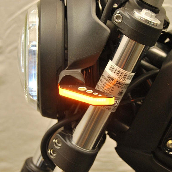 New Rage Cycles 15+ Ducati Scrambler Cafe Racer/Sixty2/Desert Sled Front Turn Signals - CD62-FB-D