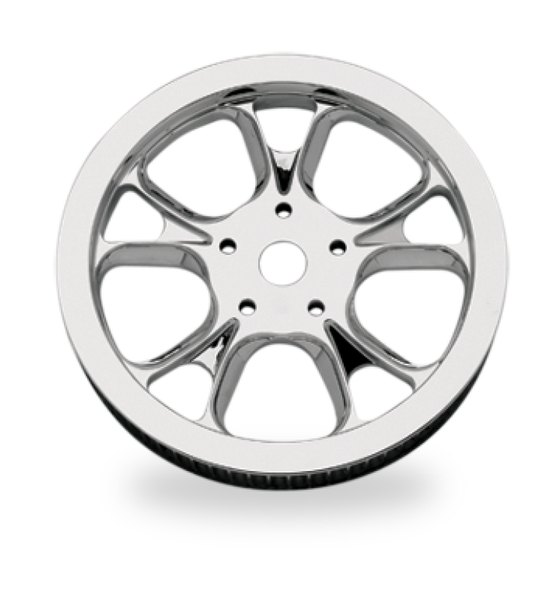 Performance Machine Belt Pulley 66T x 1in  Galaxy - Chrome - 0093-7666GALL-CH