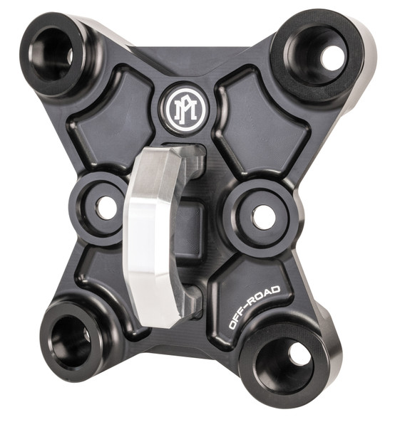 Performance Machine UTV Radius Rod Pull Plate Assembly - Black Ano - 0222-2002-B