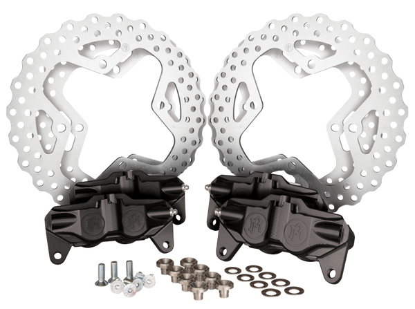 Performance Machine UTV Rock Deflector Spacer Kit - Black Ano - 0224-3002-B