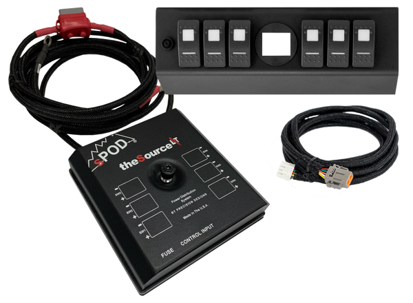Spod 07-08 Jeep Wrangler JK SourceLT w/ Genesis Adapter and Blue LED Switch Panel - 873135