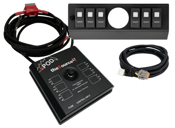 Spod 07-08 Jeep Wrangler SourceLT w/ Opening LED Switch Panel (2 1/16 Inch) - SLAF0708JKB