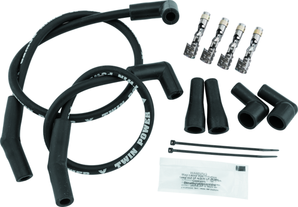 Twin Power Universal Custom Fit Black Ignition Wire Set - 110116