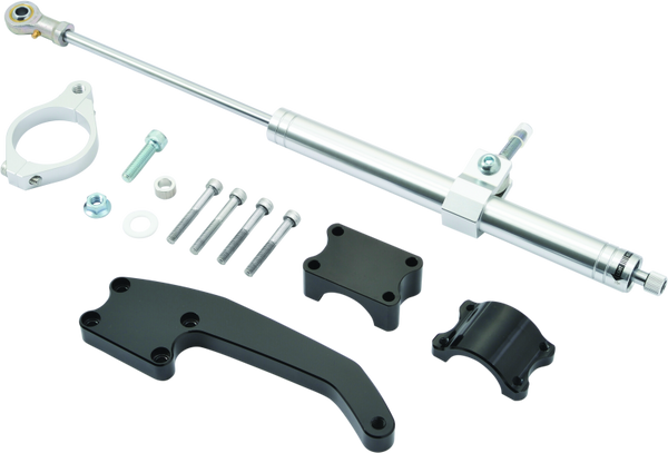 Twin Power 17-Up FLH FLT Models Satin Finish Steering Damper Kit - 601807