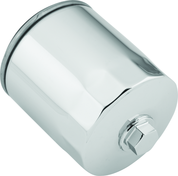 Twin Power Twin Cam and M8 Chrome Magnetic Oil Filter With Nut Rpls H-D 63798-99 w/ Backflow Valve - 603611