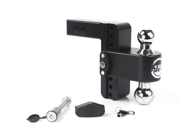 Weigh Safe 180 Hitch 6in Drop Hitch & 2in Shank (10K/12.5K GTWR) w/WS05 - Black Cerakote - CTB6-2-KA-CER-BLA