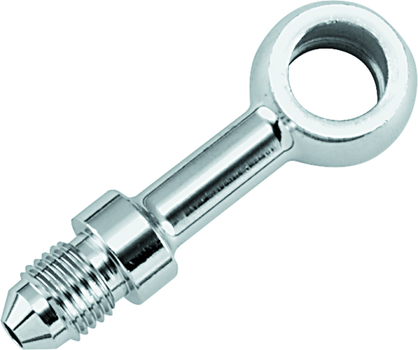 Twin Power Chrome Brake Fitting 3/8 Inch X AN3 Straight Banjo Adaptor - 035955