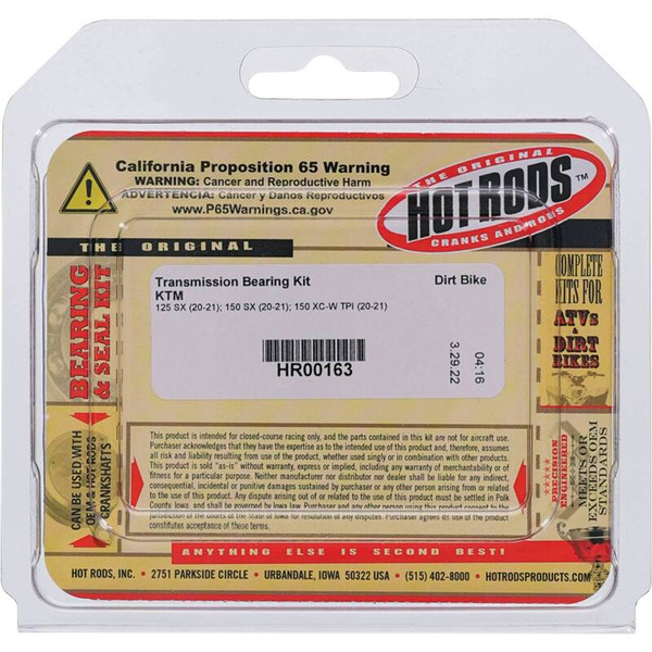 Hot Rods 20-21 KTM 125 SX 125cc Transmission Bearing Kit - HR00163