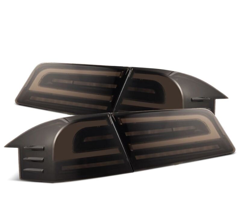 AlphaRex 12-21 Tesla Model S LUXX-Series LED Tail Lights - Black - 601120