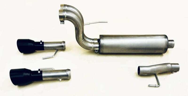 Gibson 2024 Ford F150 5.0L Black Elite Stainless Steel Split Rear Exhaust - 69226B