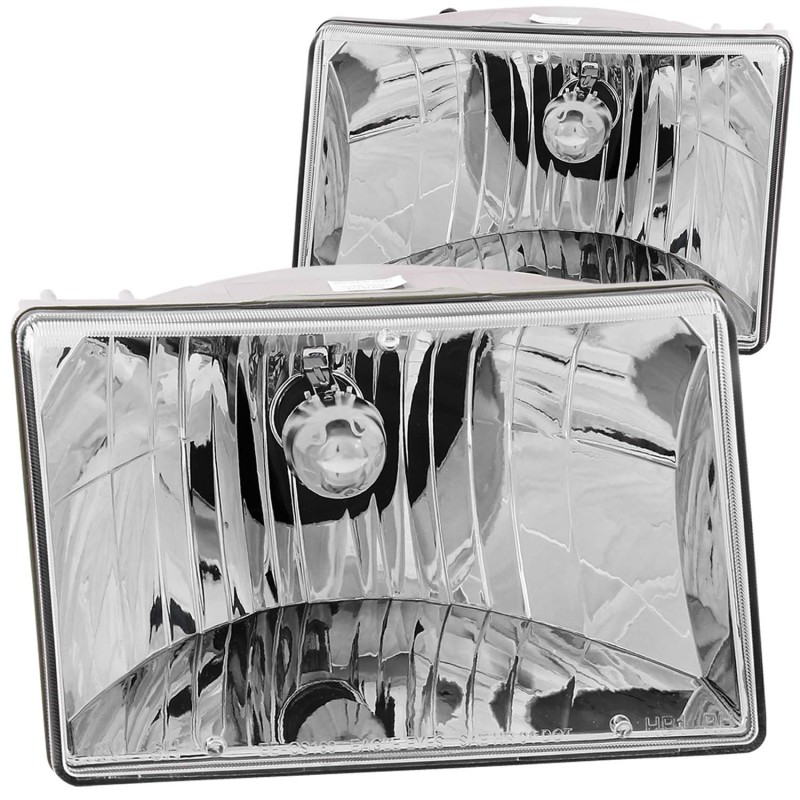 ANZO 1993-1998 Jeep Grand Cherokee Crystal Headlights Chrome - 111066